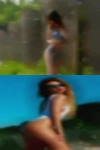 Girl looking fat man looking