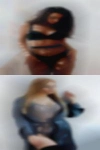 Bi-girls looking stained look